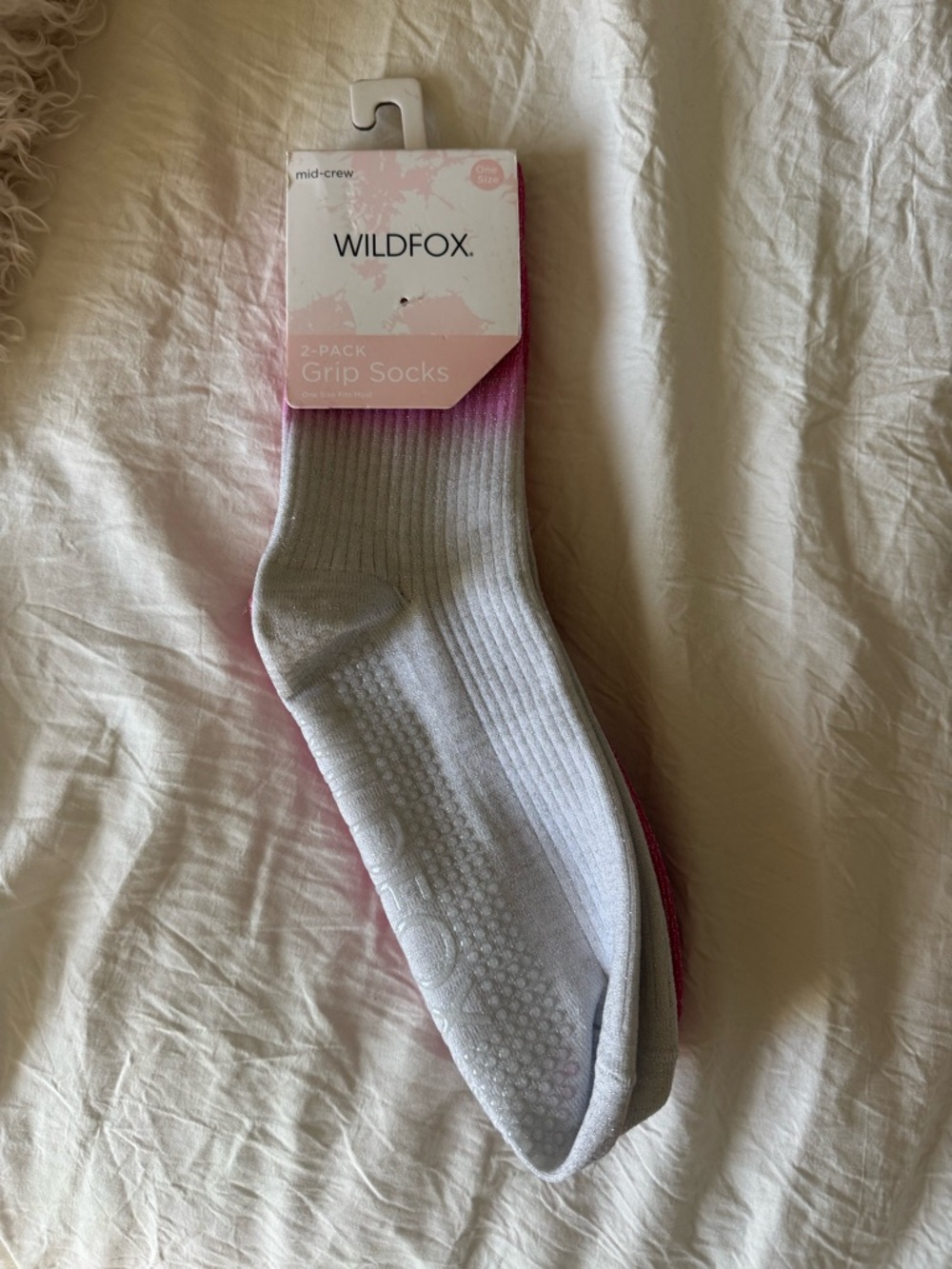 Wildfox Rose Violet Ombre Mid-Crew Grip Socks